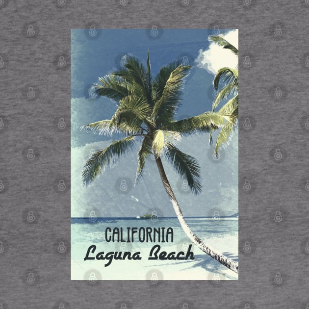 Laguna Beach California ✪ Vintage style poster Affiche Placard Vacation Souvenir by Naumovski